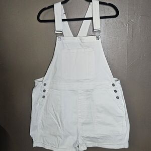 Torrid Women's White Denim Overalls